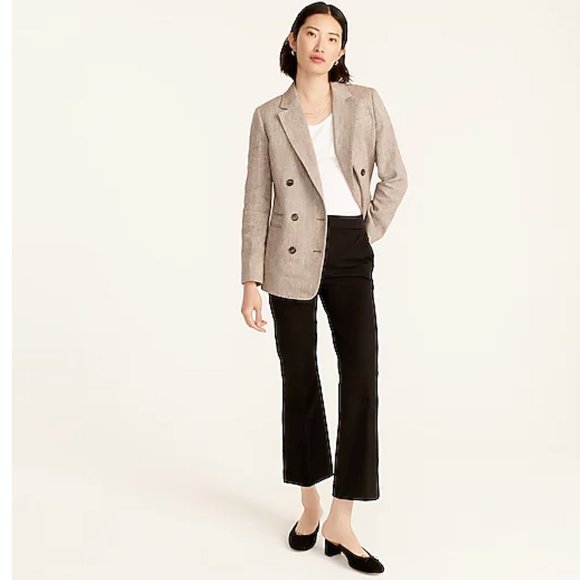 NWT! J. Crew Hayden Kickout crop pant Black Sz 8